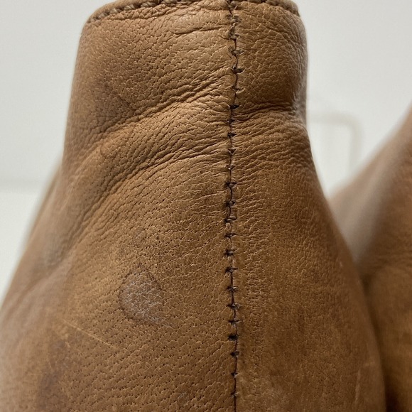 Diba True D'Orsay Leather Loafers Flats Shoes Womens 7.5 Tobacco Brown Slip On - Picture 8 of 12